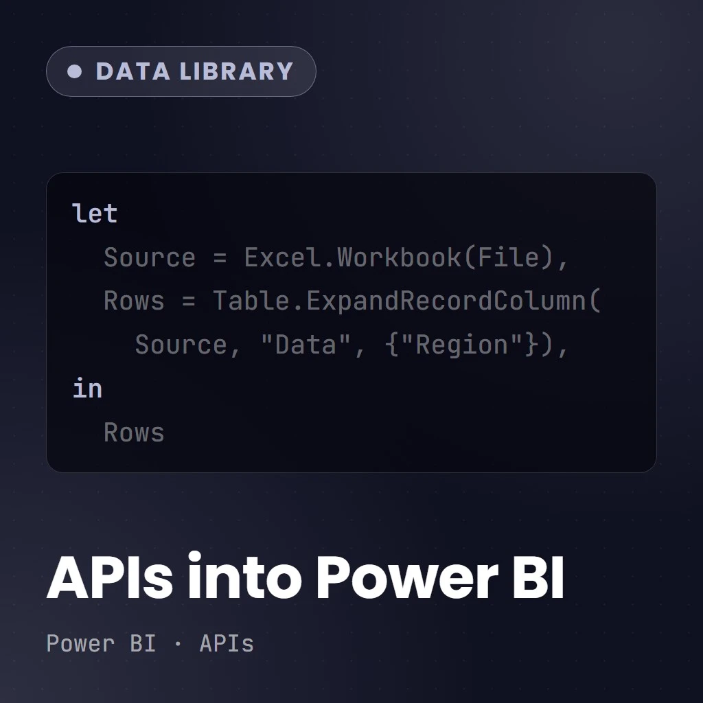 Accessing Data via APIs in Power BI