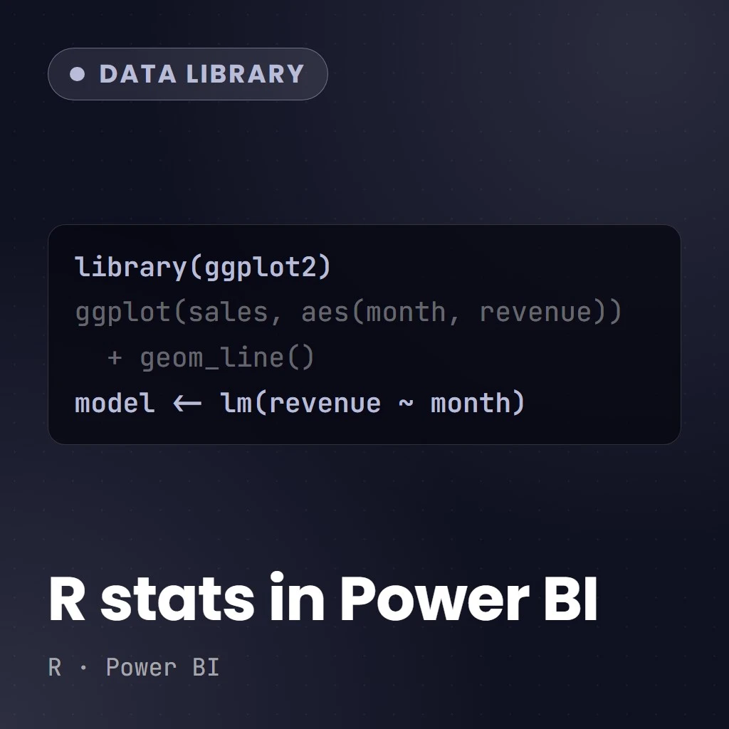 Integrate R for Advanced Stats and Graphics in Power BI