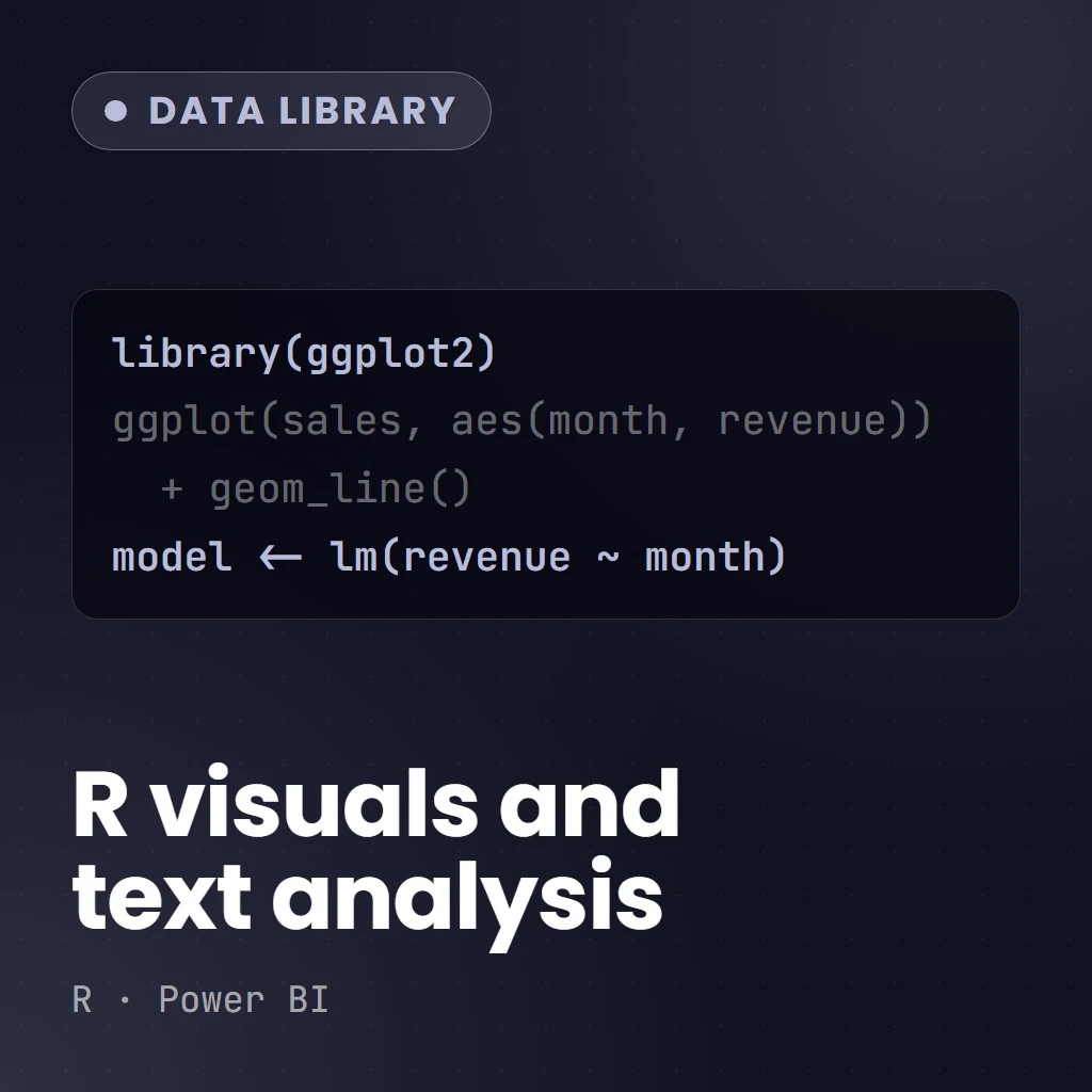 Advanced Visualization and Text Analysis with R in Power BI