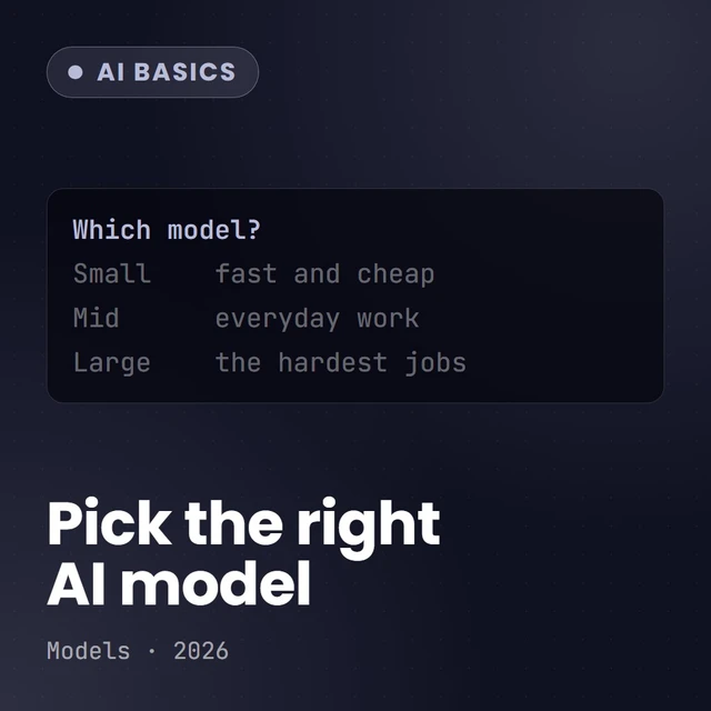 Course Cover: Choosing the Right AI Model for the Job in 2026