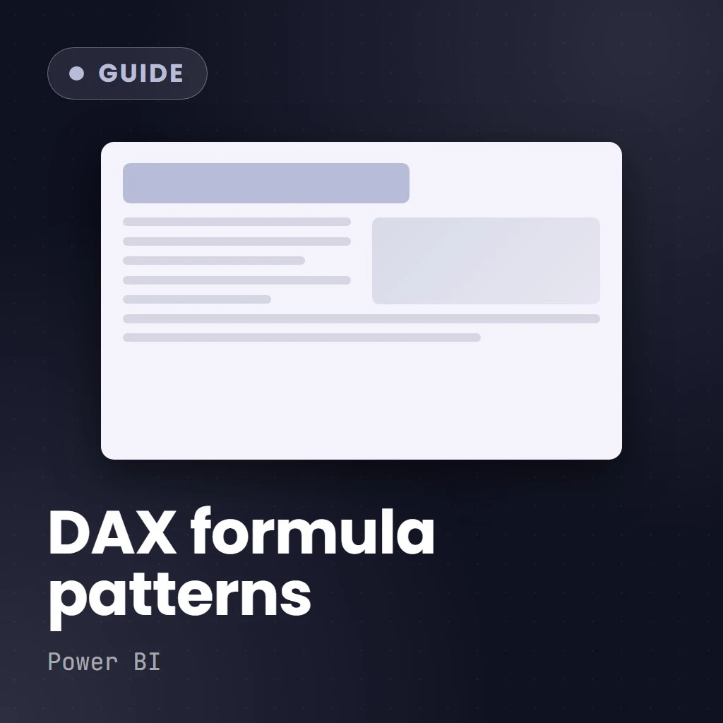 Dax Formula Patterns
