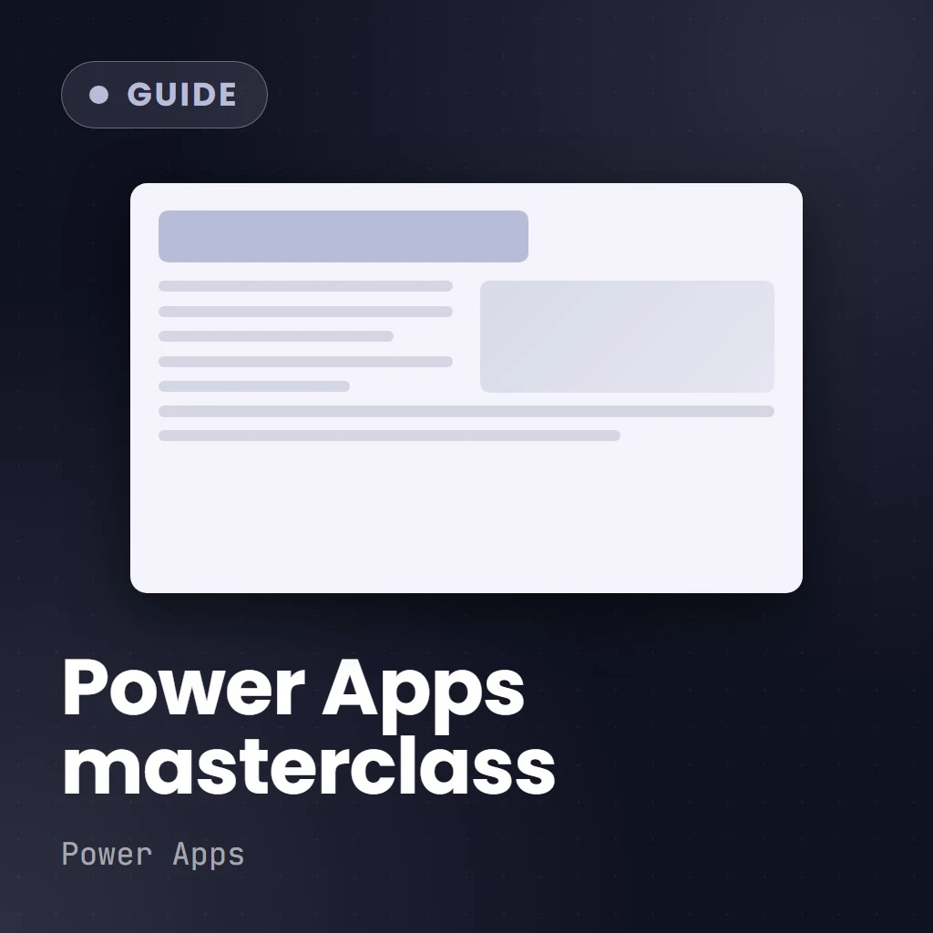 Power Apps Masterclass