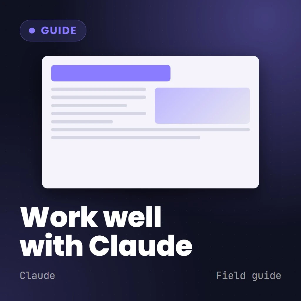 Working With Claude: A Field Guide Cover
