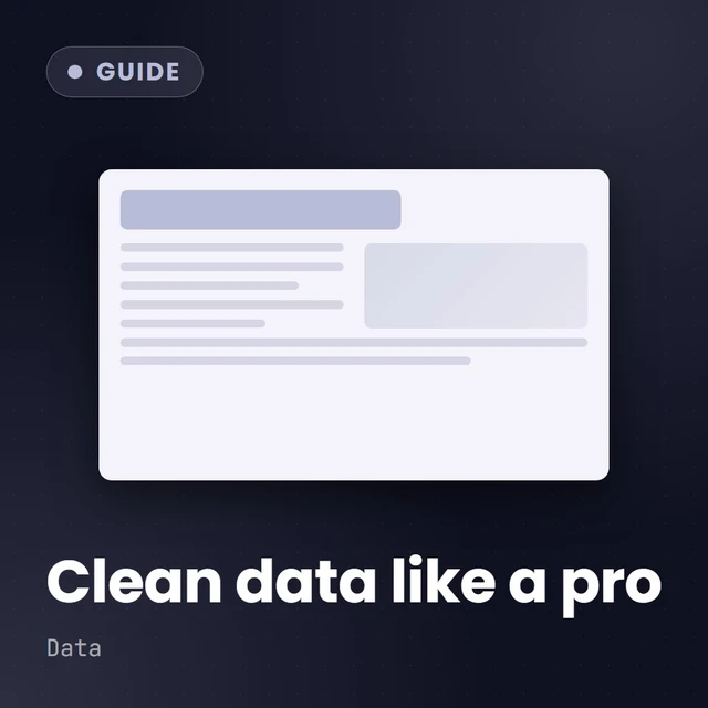 Cover: Clean Data Like a Pro
