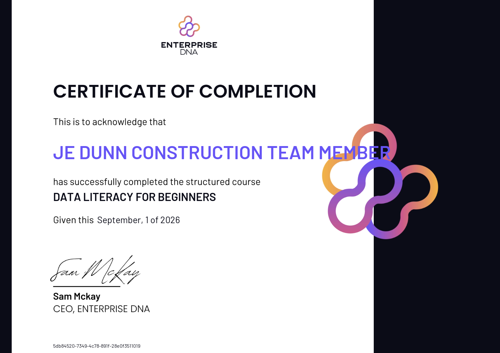 Cover: JE Dunn Construction team member