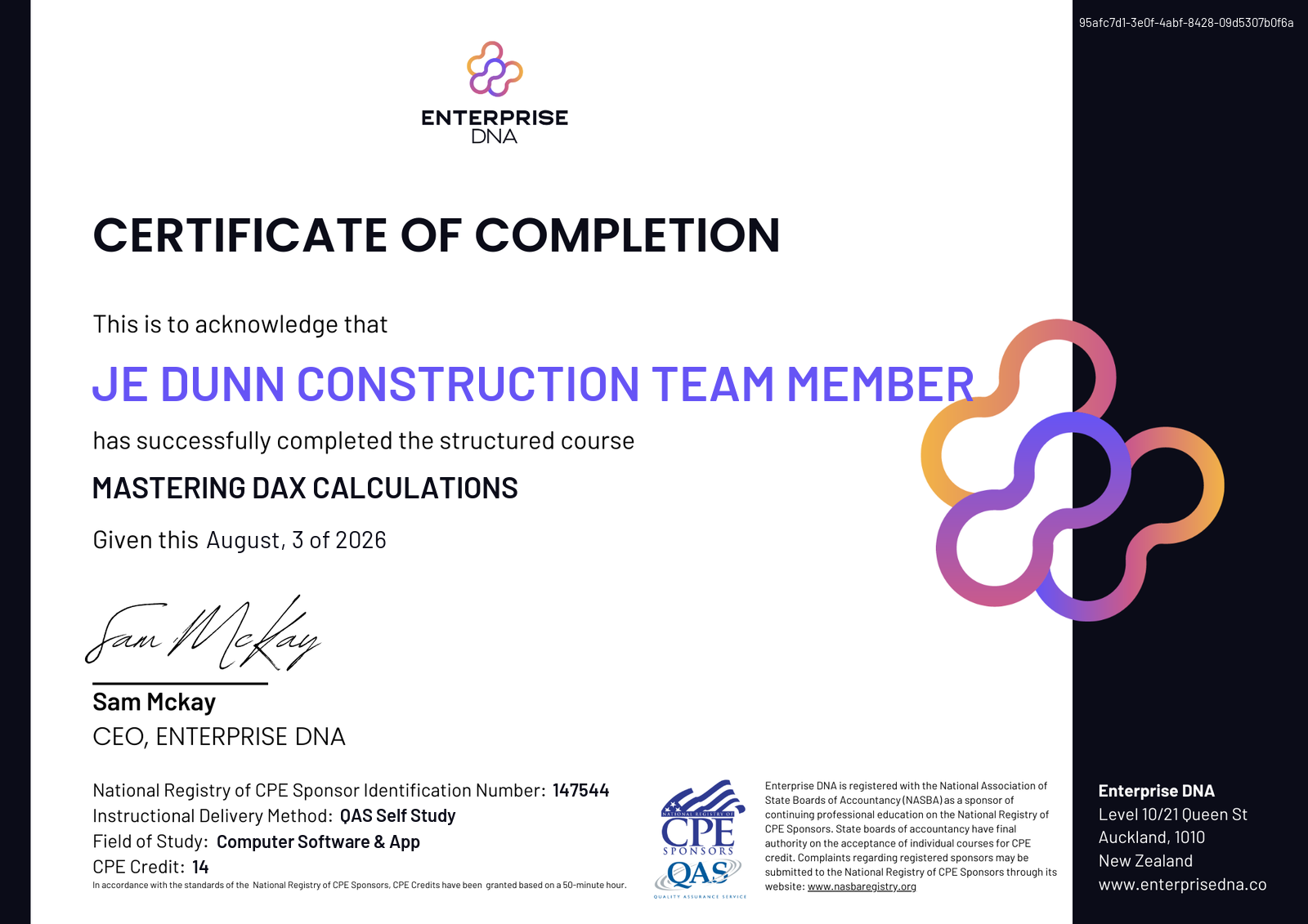 Cover: JE Dunn Construction team member