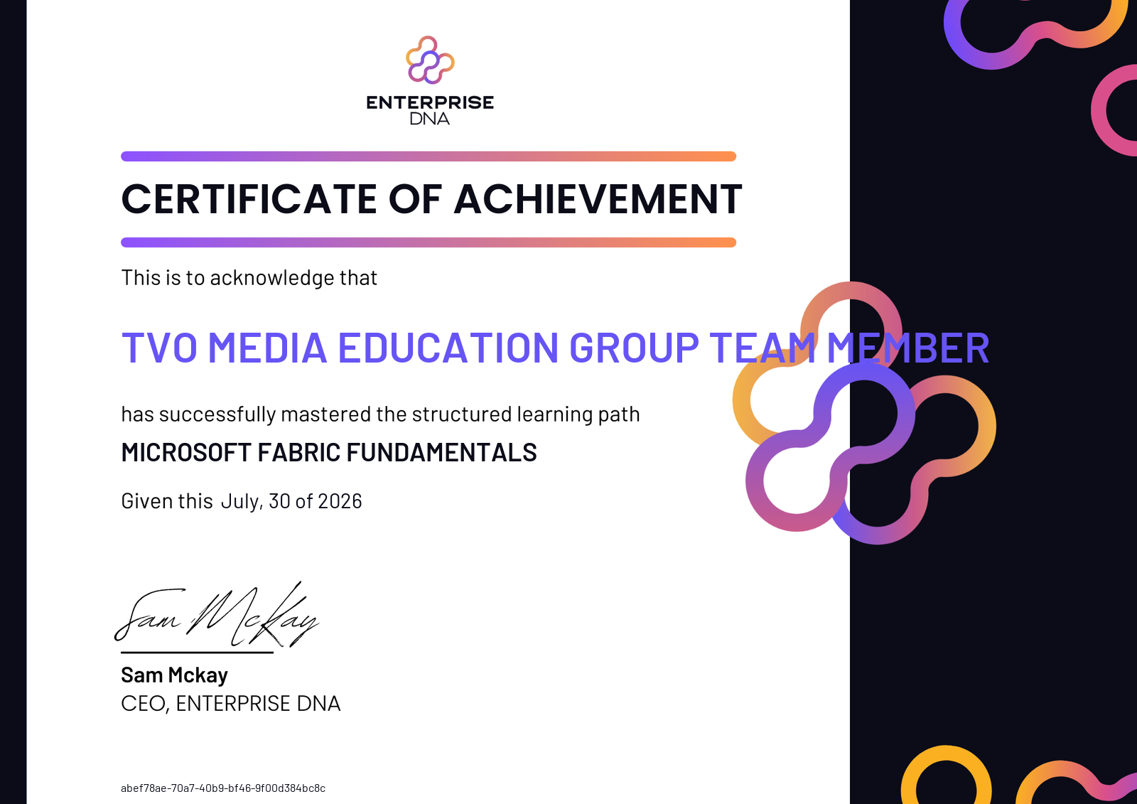 Cover: TVO Media Education Group team member